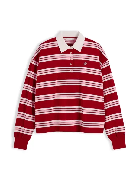 TOMMY HILFIGER Tricou roz pastel / roșu alb