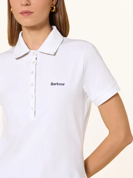 Barbour Koszulka Polo Z Dżerseju Portsdown weiss białe