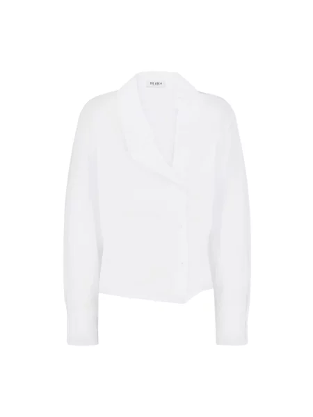 Koszula The Attico z wykładanym kołnierzem kopertowa biała