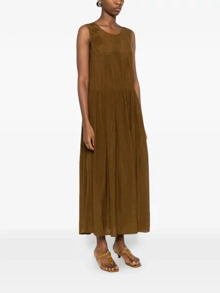 Rochie Uma Wang plisată de costum maro