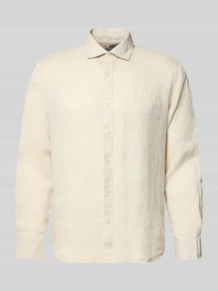 Koszula lniana o kroju regular fit z kołnierzykiem typu kent model CAMICIA' Markup