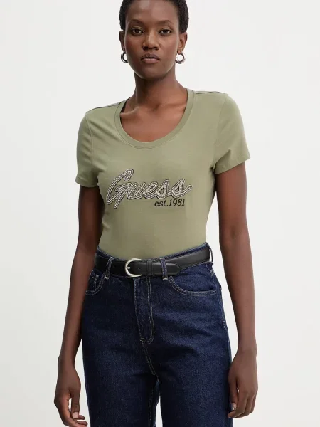 Guess t-shirt zielony
