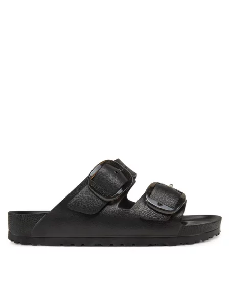 Шлепанцы Birkenstock с пряжкой черные