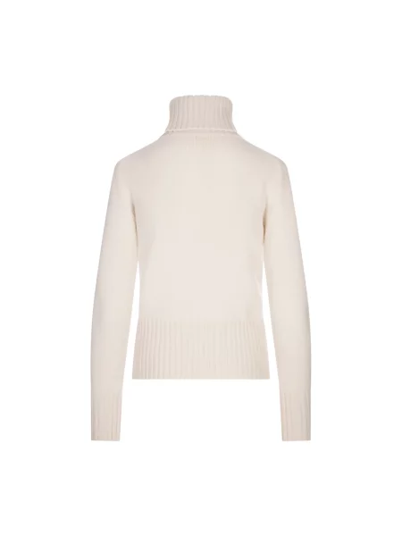 Sweter z golfem Fedeli z kaszmiru biały