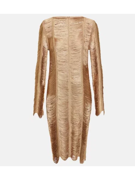 Rochie Tom Ford cu franjuri auriu