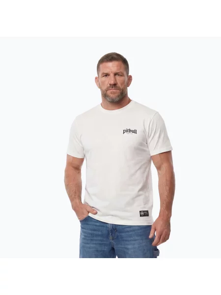 Tricou pentru bărbați Pitbull O'Side Small off white alb