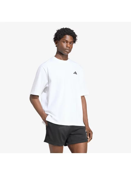 Tricou adidas Primelift Essentials Workout Graphics Tee White L alb