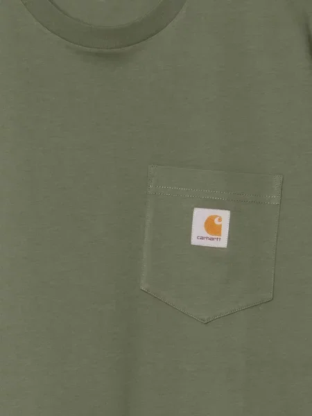 Tricou Carhartt Wip cu autograf verde