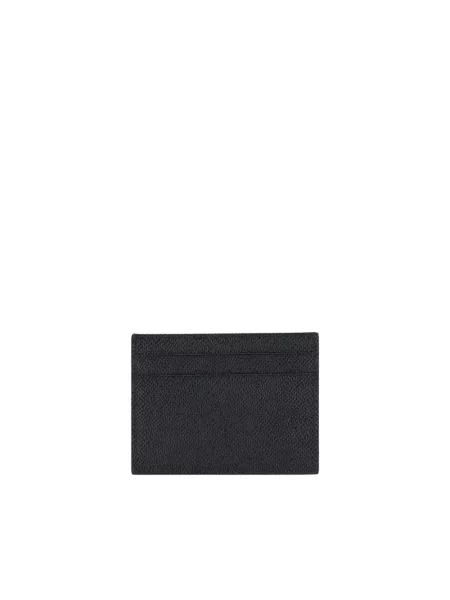 Portfel Dolce And Gabbana skórzany z logo czarny