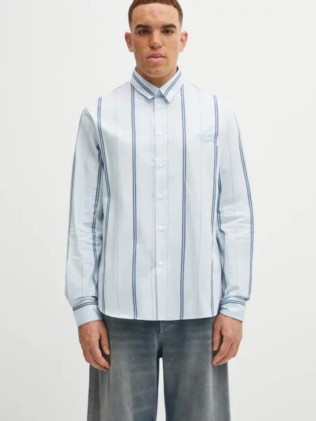 Košile Maison Kitsuné Relaxed regular s klasickým límcem modrá