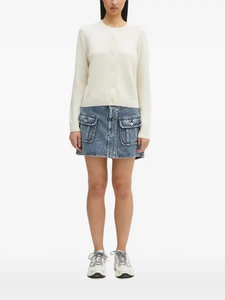 Cardigan Samsøe Samsøe din cașmir alb