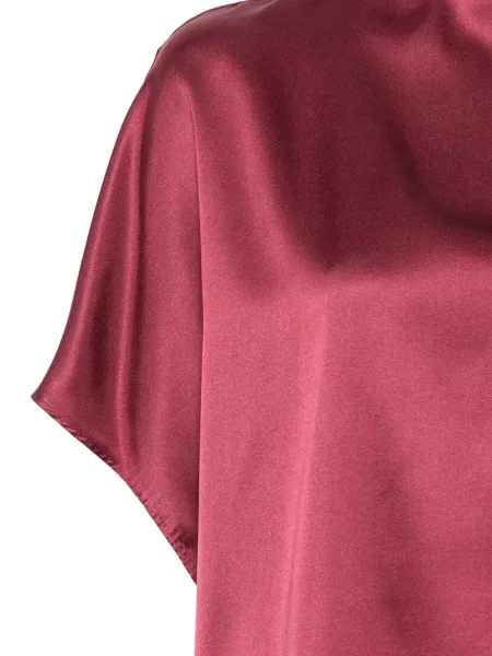 Top Solotre din satin roșu