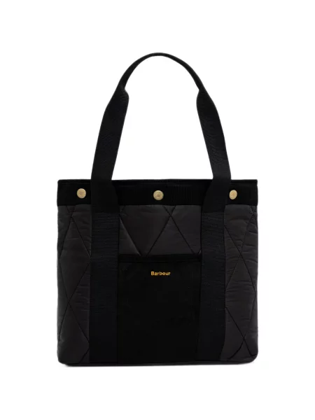 Matlasat geantă shopper Barbour negru
