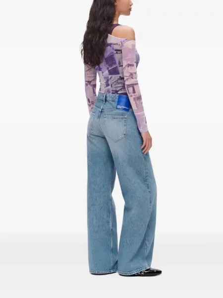 Široke traperice Karl Lagerfeld Jeans plava