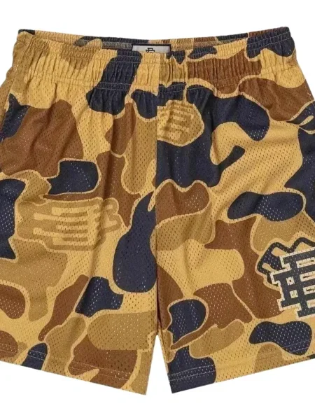 Pantaloni scurți Eric Emanuel cu imagine cu model camuflaj maro