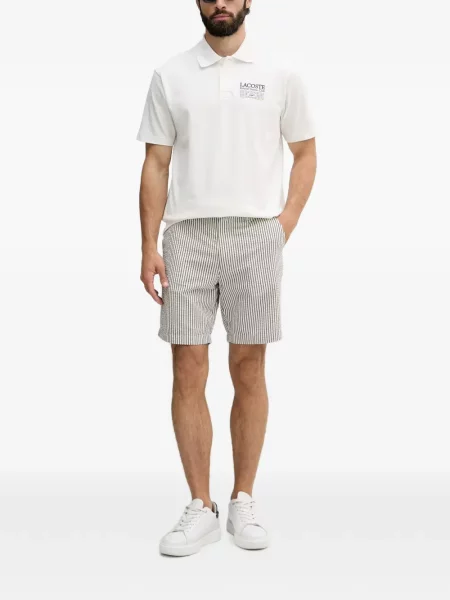 Tricou polo Lacoste cu imagine alb