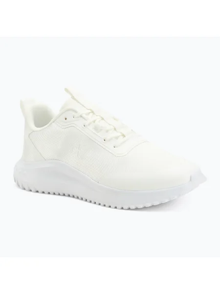 Buty Calvin Klein Eva Runner Lace Up Mat Mix triple bright white białe