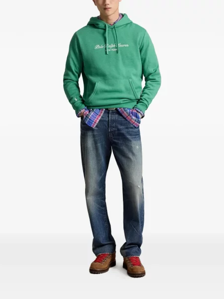 Șosete Polo Ralph Lauren cu model herringbone cu broderie plasă albastru