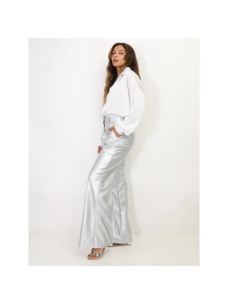 Pantaloni La Modeuse argintiu