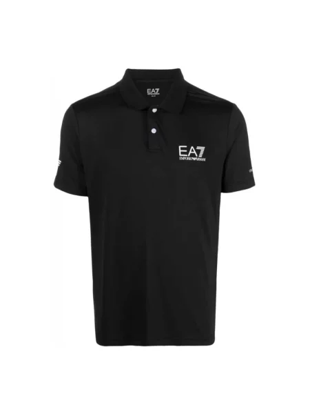 Emporio Armani polo z nadrukiem czarny