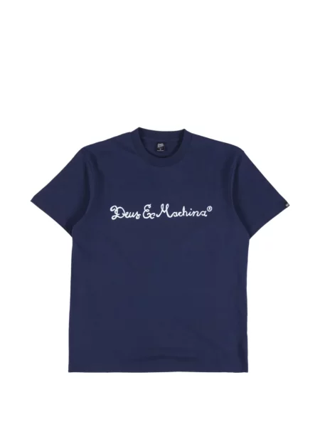 Tricou Deus Ex Machina cu imagine albastru