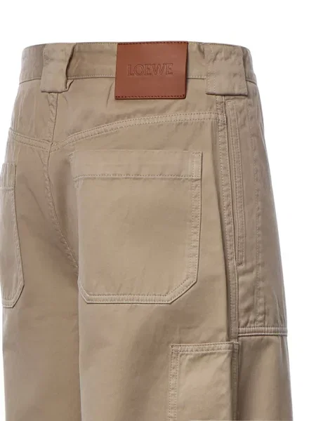 Pantaloni Loewe cu autograf maro