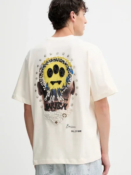 Majica Barrow s tiskom bež