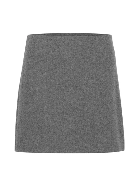Spódnica Part Two wełniana w kolorze melanż szara