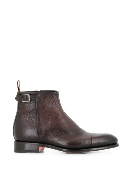 Botine Santoni cu cataramă maro