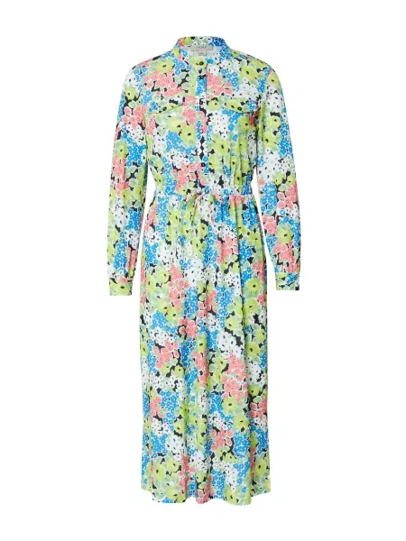 Oasis Rochie tip bluză verde măr / azuriu roșu pepene negru