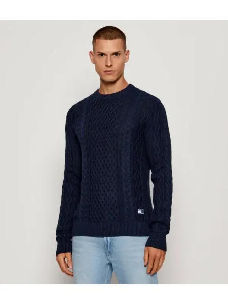 Tommy Jeans Pulover Bleumarin albastru