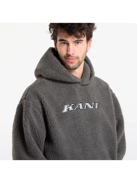 Суитшърт Karl Kani Kani Silver Teddy Hoodie Grey S сиво
