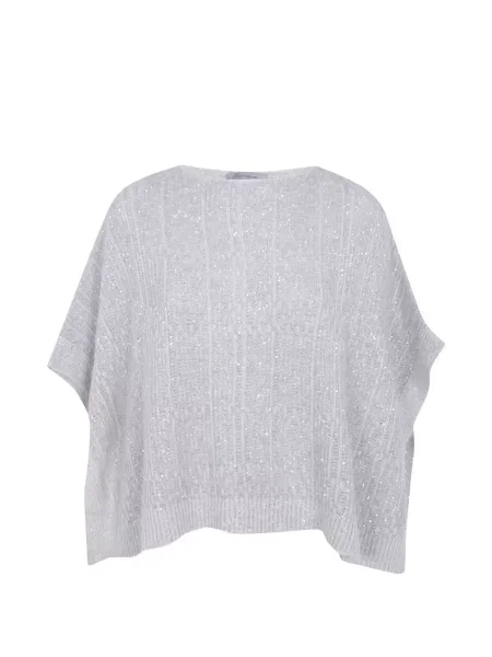 Pulover D.exterior cu paiete gri