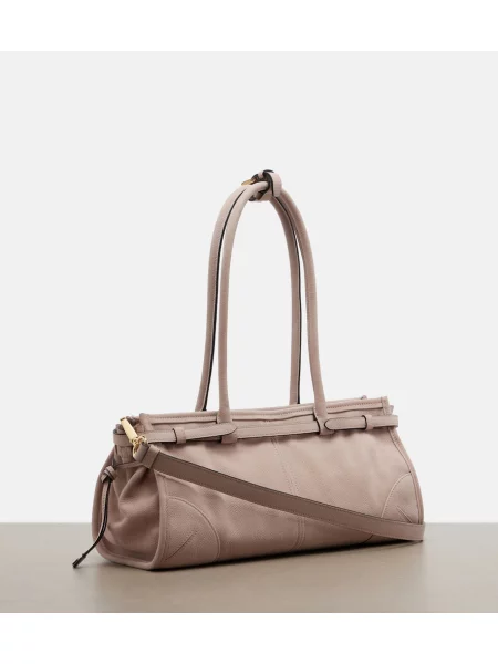 Top Prada din piele bej