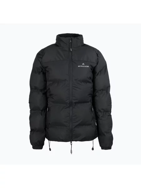 Kurtka ocieplana BERGSON Snowy Wolf Micro-Therm black czarna
