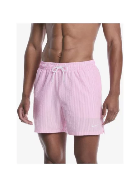 Kąpielówki Nike Swim Breaker Ripple Volley różowe S białe