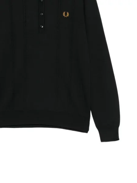 Tricou polo Fred Perry cu broderie negru