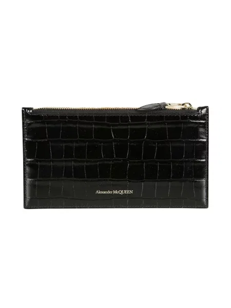 Portfel Alexander Mcqueen skórzany czarny