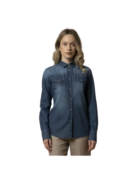 Bluzka Kocca elegancka niebieska