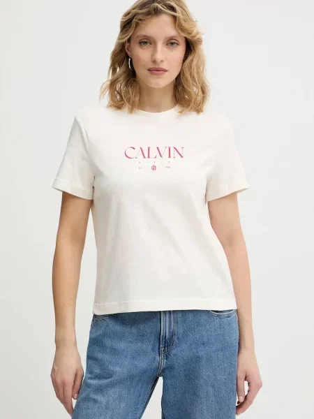 Calvin Klein Jeans kratka majica bež