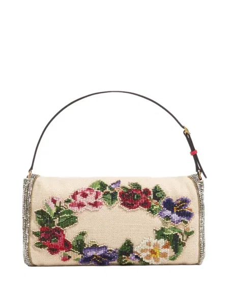 Geantă Valentino Garavani cu model floral cu mărgele