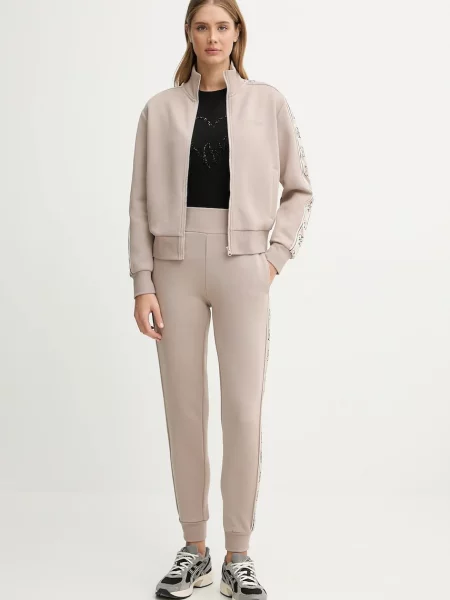 Спортивные штаны Guess с аппликацией розовые