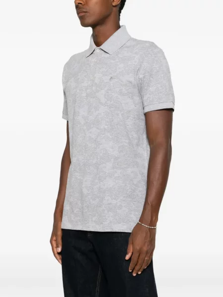 Polo Etro με σχέδιο paisley γκρι