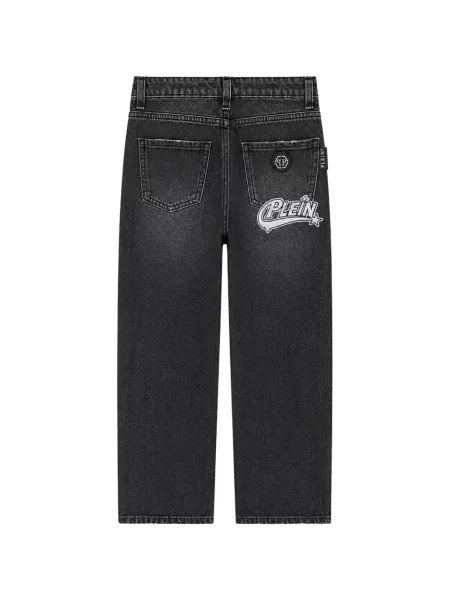 Dětské straight fit džíny Philipp Plein černé