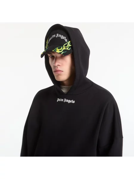 Hanorac cu glugă Palm Angels clasic cu autograf alb
