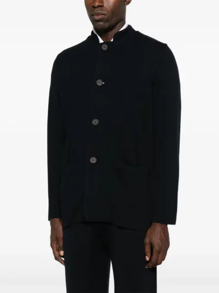 Geacă cămașă Emporio Armani de lână negru