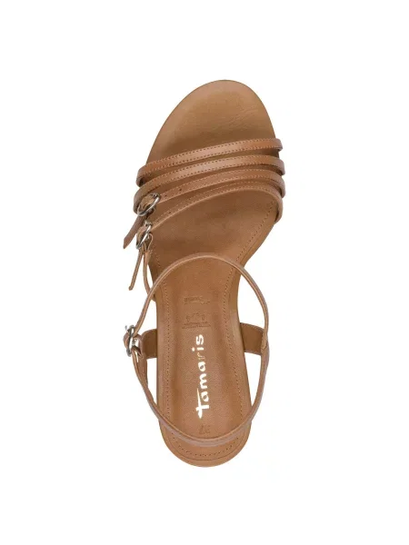 Tamaris Sandale cu baretă caramel maro