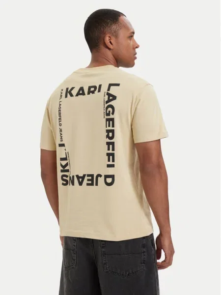 Koszulka Karl Lagerfeld beżowa