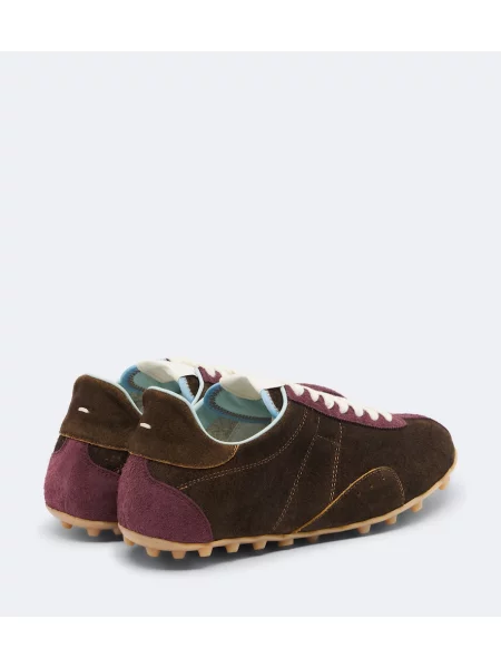 Top Maison Margiela din piele de căprioară maro