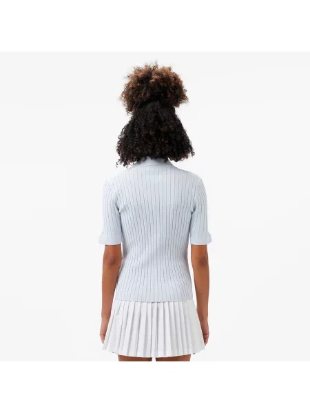 Lacoste Sweter Z Krótkim Rękawem niebieski